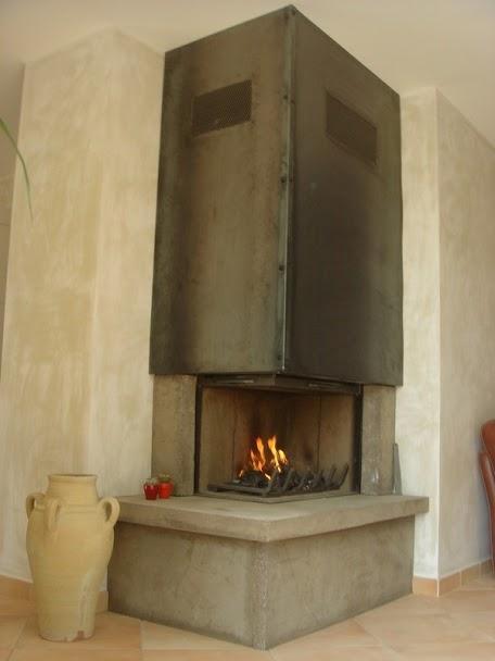 Pose de cheminée avec insert Vif